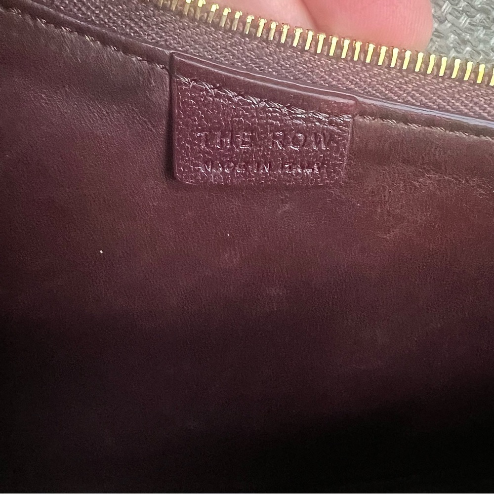 Authentic The Row Half Moon Bag in Raisin Leather - Picture 4 of 8